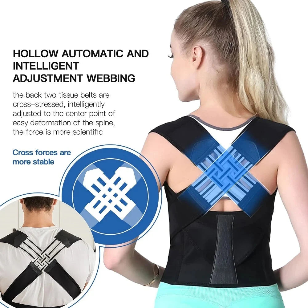 Adjustable Back Posture Belt - Instant Pain Relief & Back Support | حزام قابل للتعديل لتصحيح وضعية الظهر - تخفيف فوري للألم ودعم للظهر