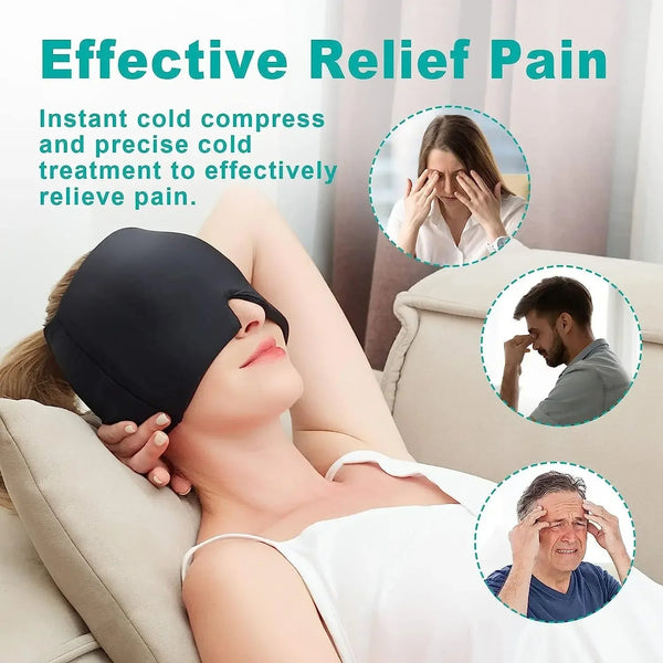 Migraine Relief Cap – Hot & Cold Therapy Headache Relief Cap  قبعة تخفيف الصداع النصفي – قبعة العلاج بالحرارة والبرودة لتخفيف الصداع